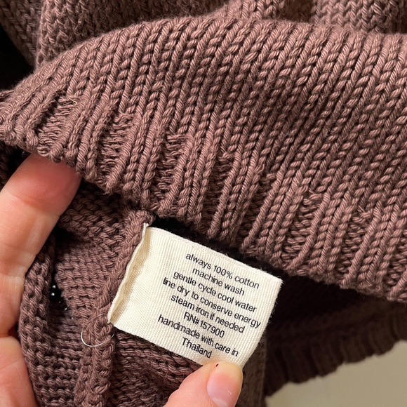 Honest cotton Louisa cotton cardigan Brown Knit Sweater - OS - Picture 8 of 9